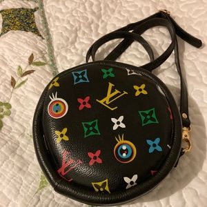 Louis Vuitton Purse Black Multicolor